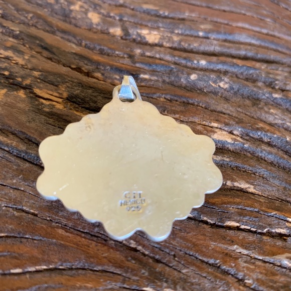 Blue lace agate sterling silver pendant - Picture 4 of 4